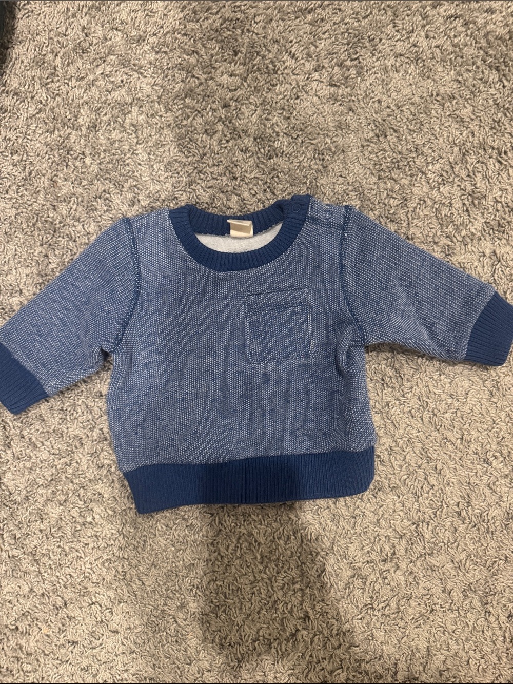 Baby Blue Knit Pullover Sweater